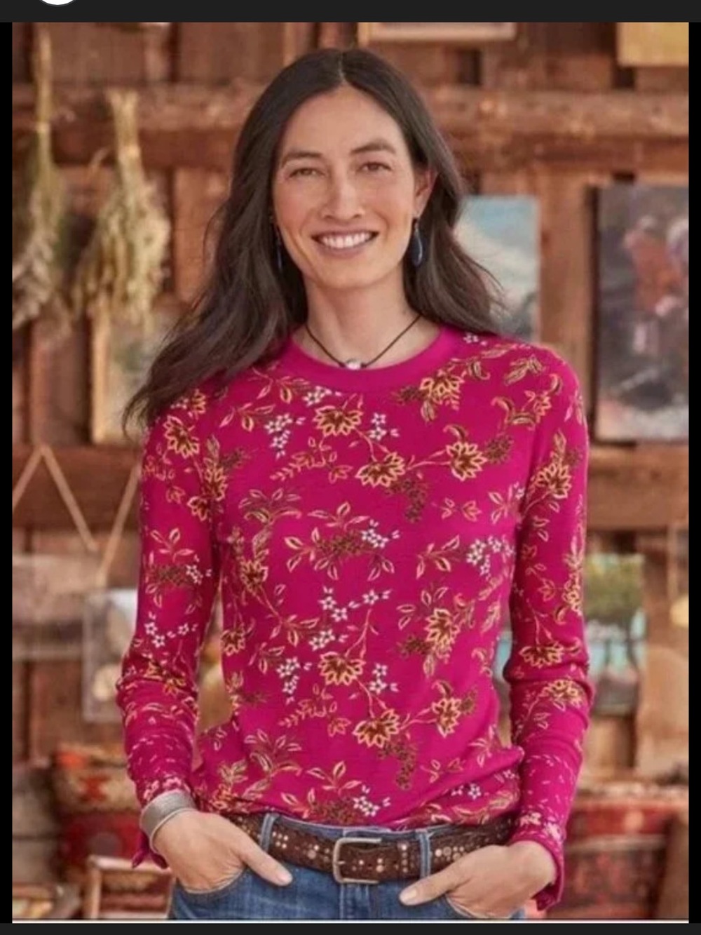 Sundance Loretta Floral Thermal Shirt